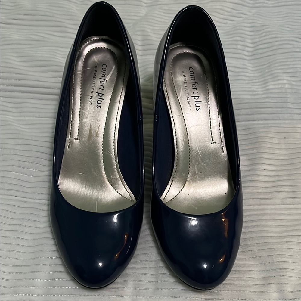 Comfort Plus by Predictions Blue Patent Heels